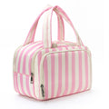 Simple Color Block Striped Large Capacity Makeup Bag MK2BW6S10BOB63