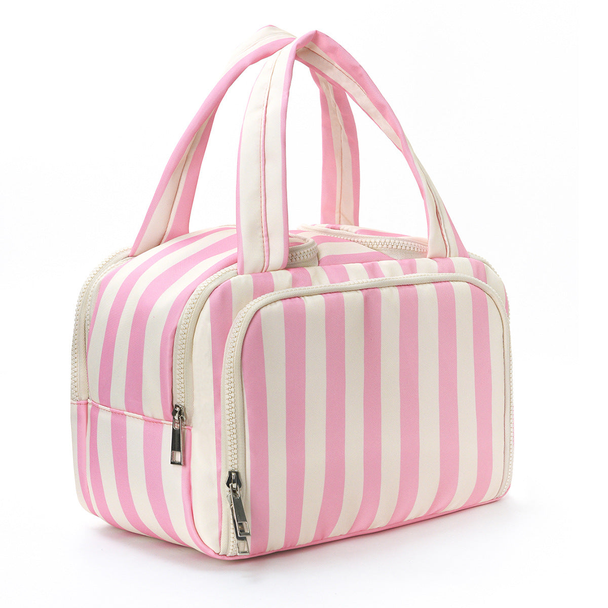 Simple Color Block Striped Large Capacity Makeup Bag MK2BW6S10BOB63