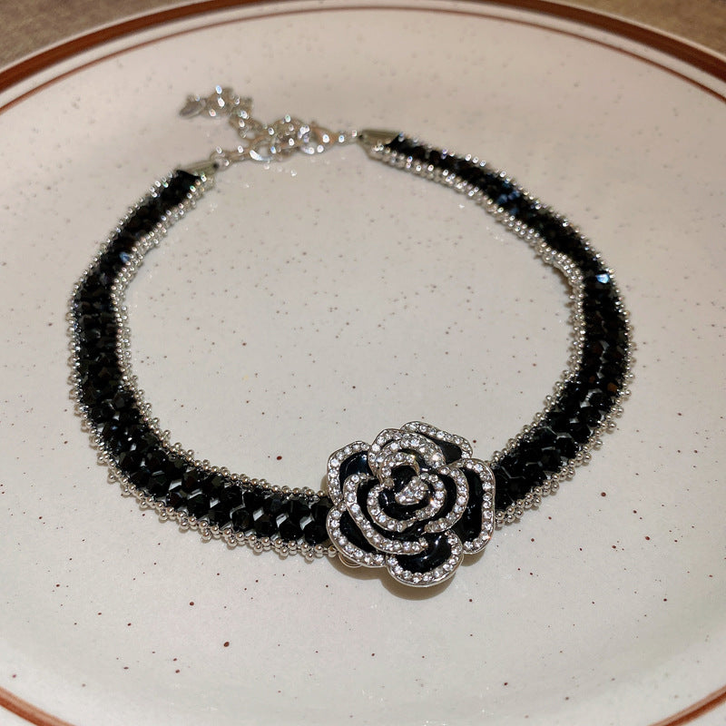 Elegant Rhinestones Camellia Chain Bracelet 6W6JBR683