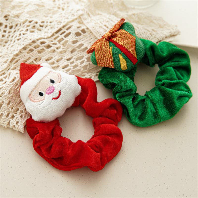Christmas Plush Hair Scrunchies - DippedShop Wholesale - #3747