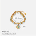 Fresh Double-Layer Beaded Chain Bracelet 6W6JBR521