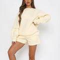 Solid Sweatshirt Short Set - DippedShop Wholesale - #6979