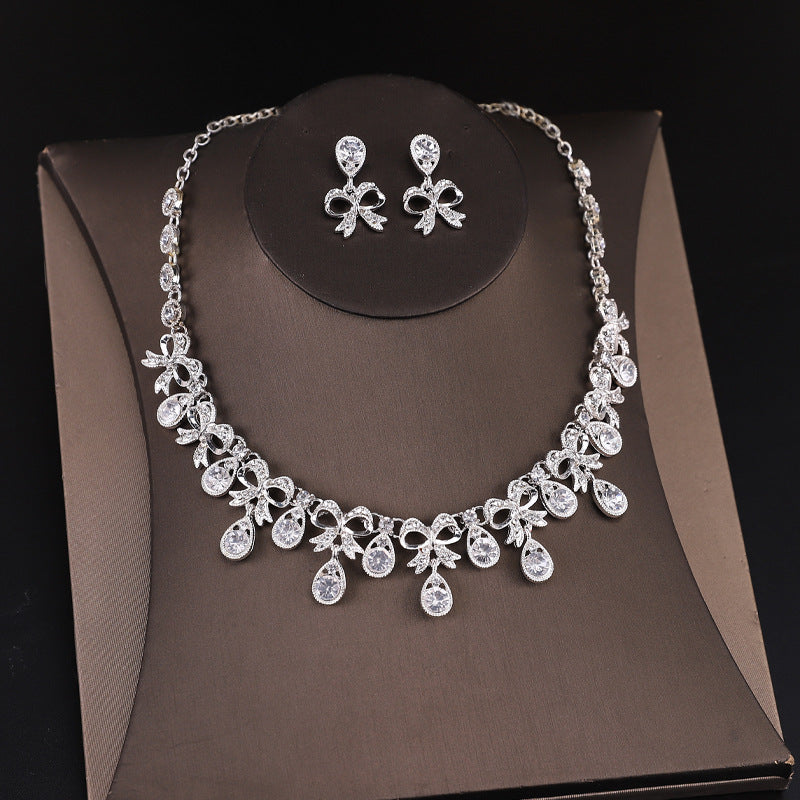 Bowknot Rhinestone Chain Jewelry Set DPJS1203