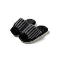 Striped Plush Slippers - DippedShop Wholesale - #0531