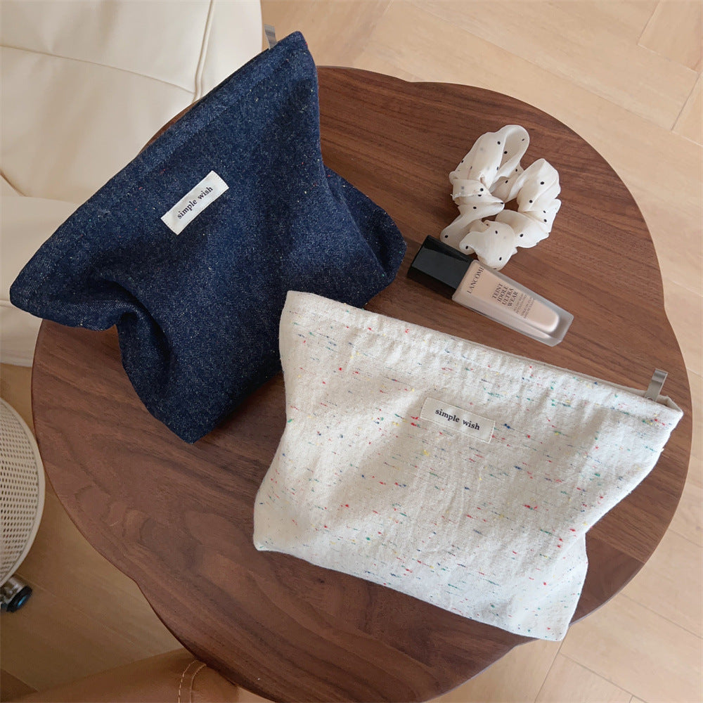 Casual Portable Denim Canvas Makeup Bag DP25E647