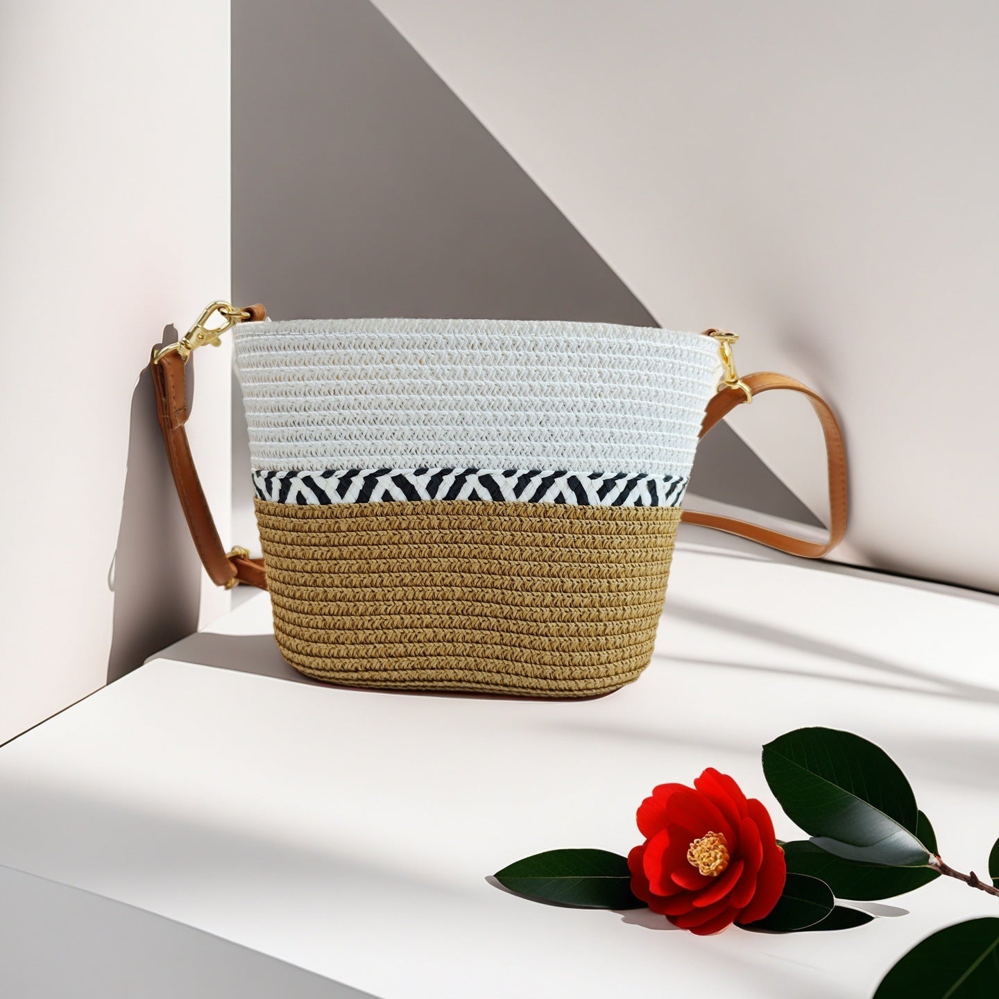Straw Woven Crossbody Bag - DippedShop Wholesale - #9795