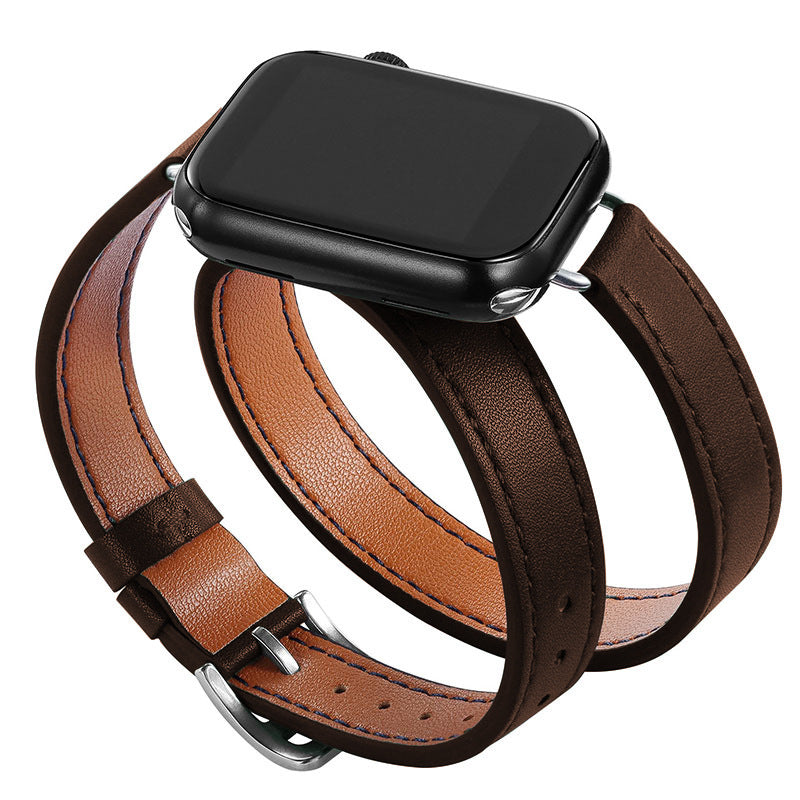 Simple Solid Color PU Leather Watch Band 6W6JWA135