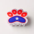 USA Flag Footprint Shape Nonslip Hair Clips 8AS6HCP66T