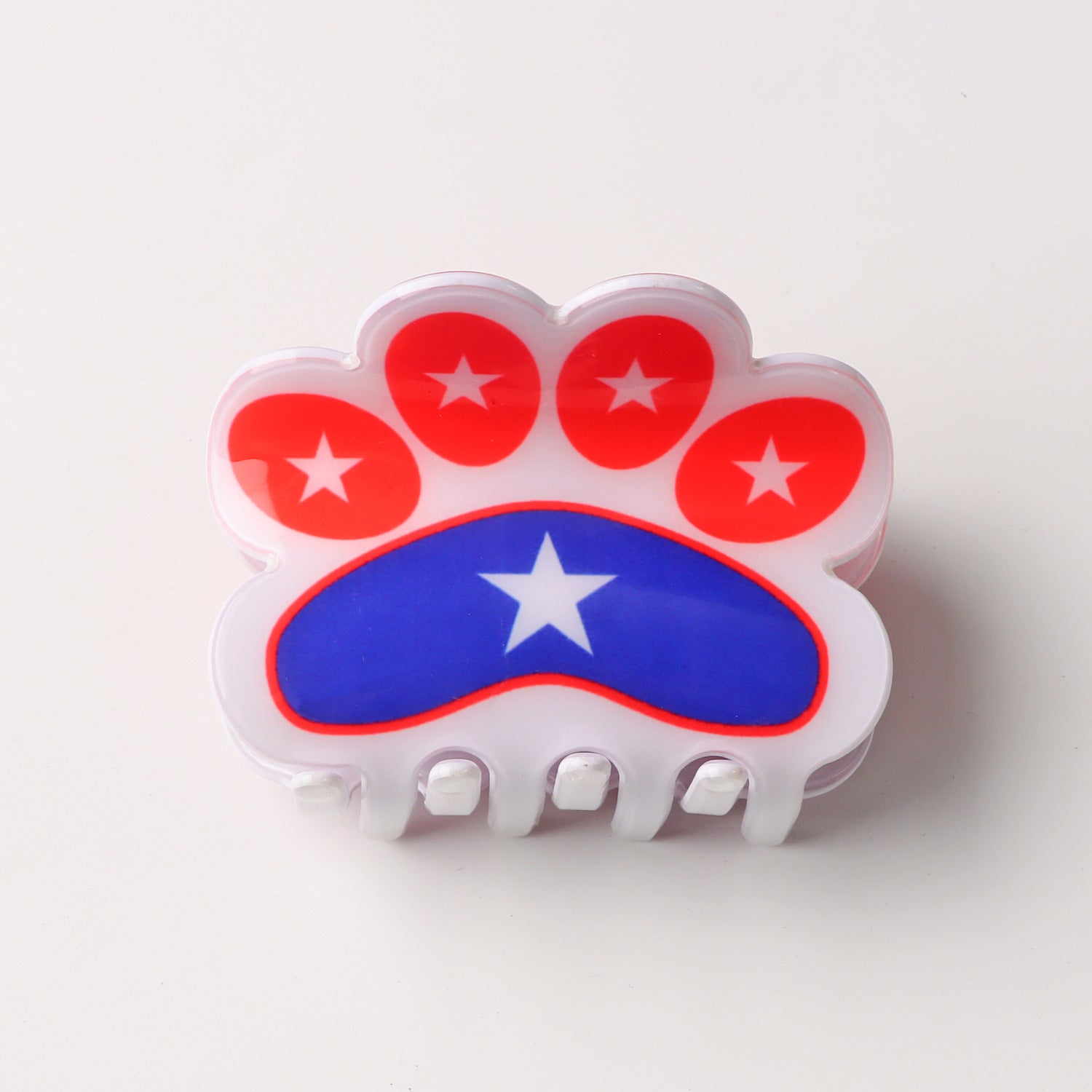 USA Flag Footprint Shape Nonslip Hair Clips 8AS6HCP66T