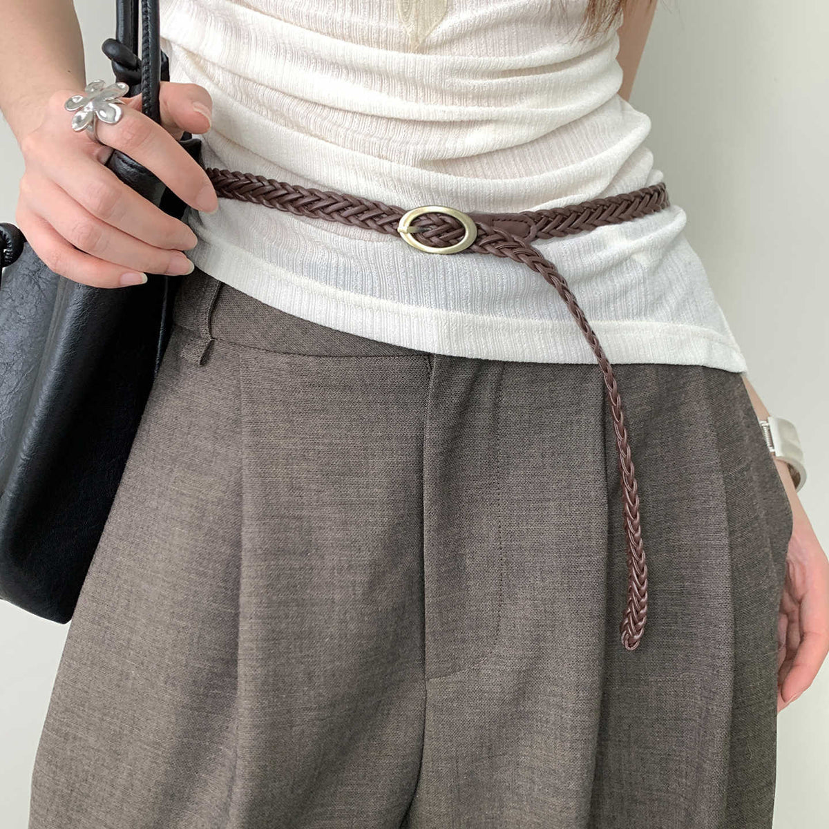 Minimalist Handmade Woven Braided Waist Belt 6W6JBT196
