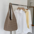 Solid Color Hollow Woven Shoulder Bag 6W10BBG1793