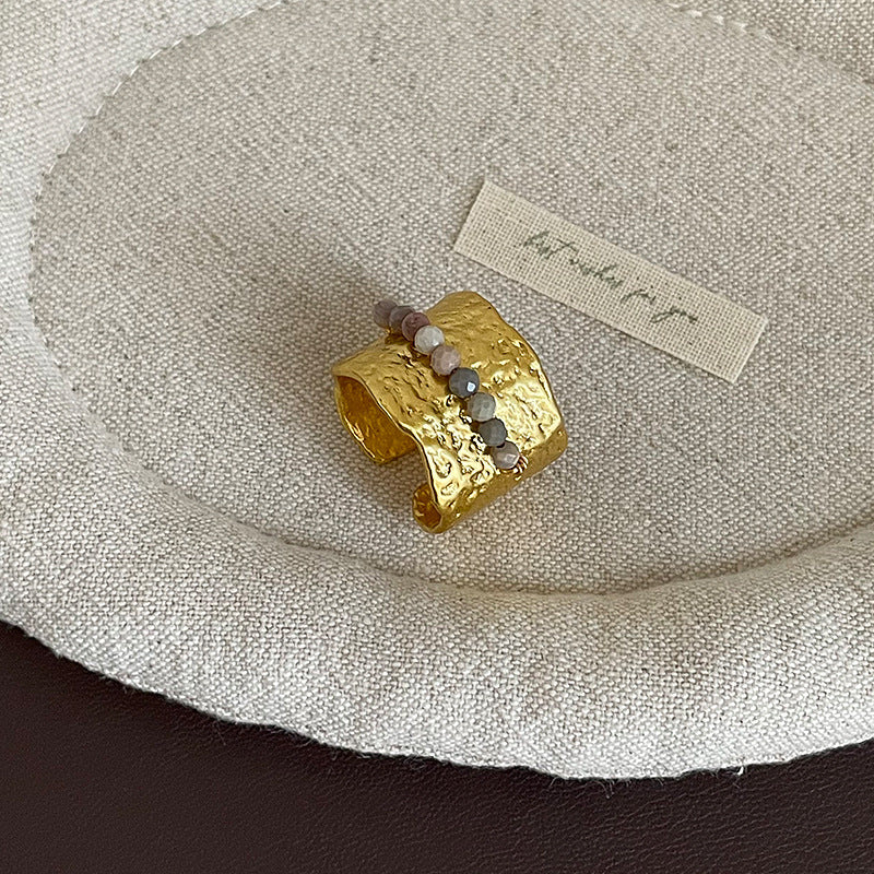 Gold Pearl Open Ring - DippedShop Wholesale - #0595