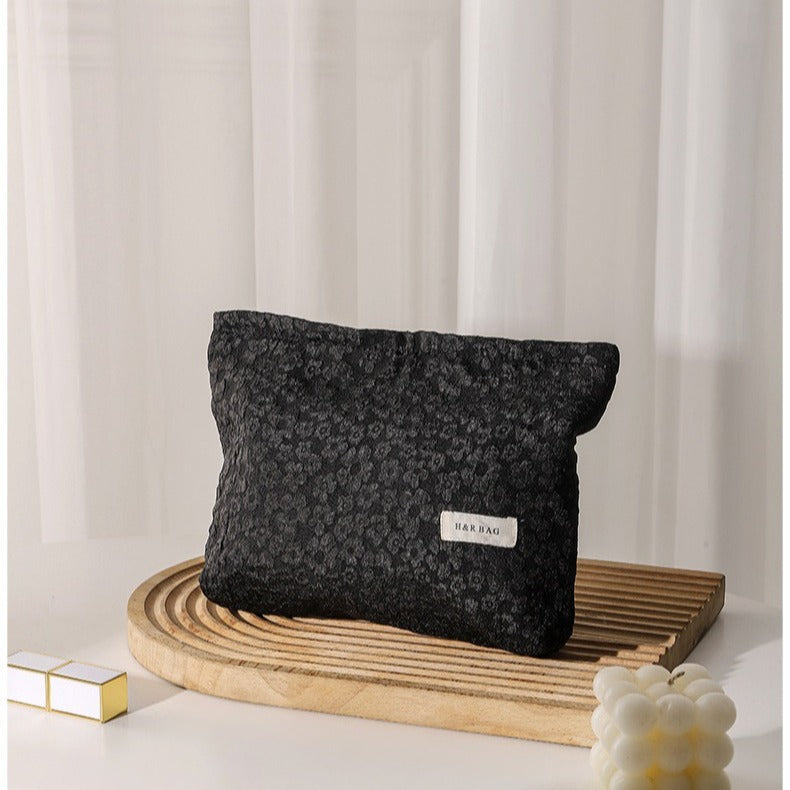 Solid Color Flower Print Makeup Bag DP25C710