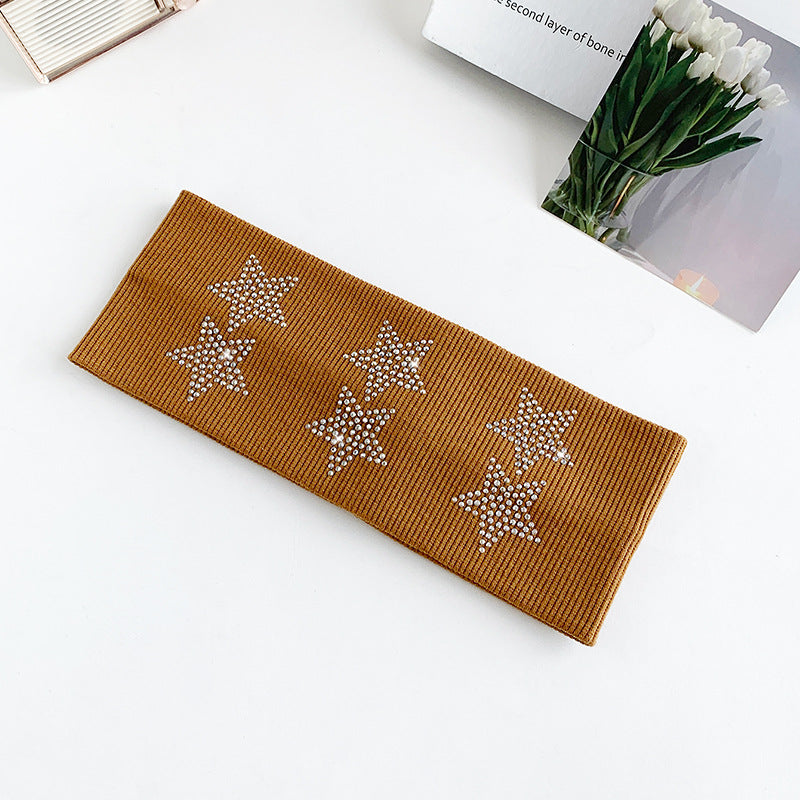 Rhinestone Star Knit Headband - DippedShop Wholesale - #3827