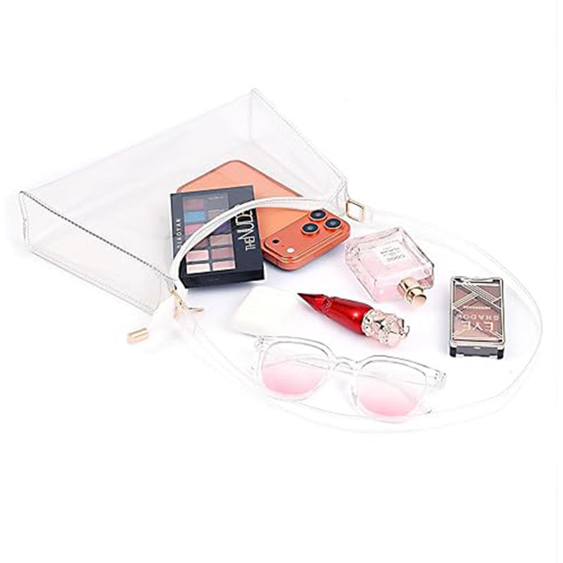 Trendy Transparent JellyCrescent Shoulder Bag 6W10BBG1961