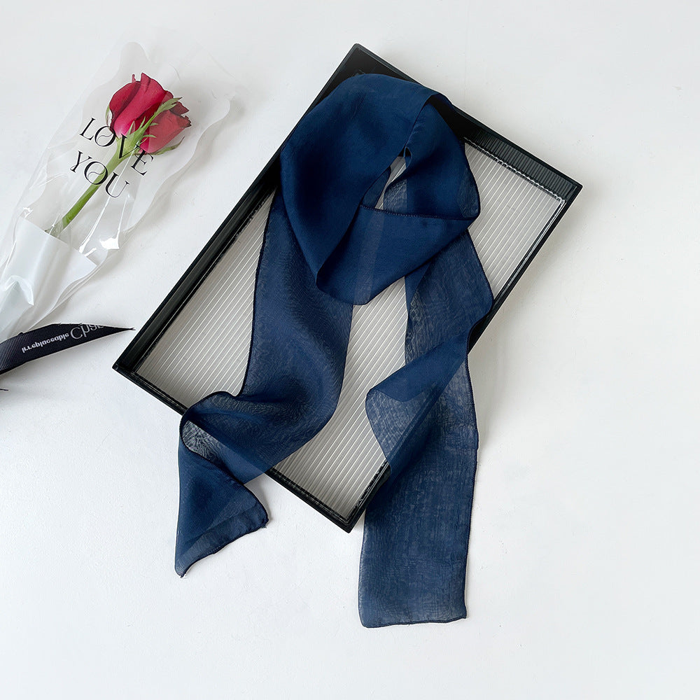 Elegant Thin Ribbon Scarf - DippedShop Wholesale - #5779