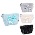 Bowknot Tweed Cosmetic Bag - DippedShop Wholesale - #1219