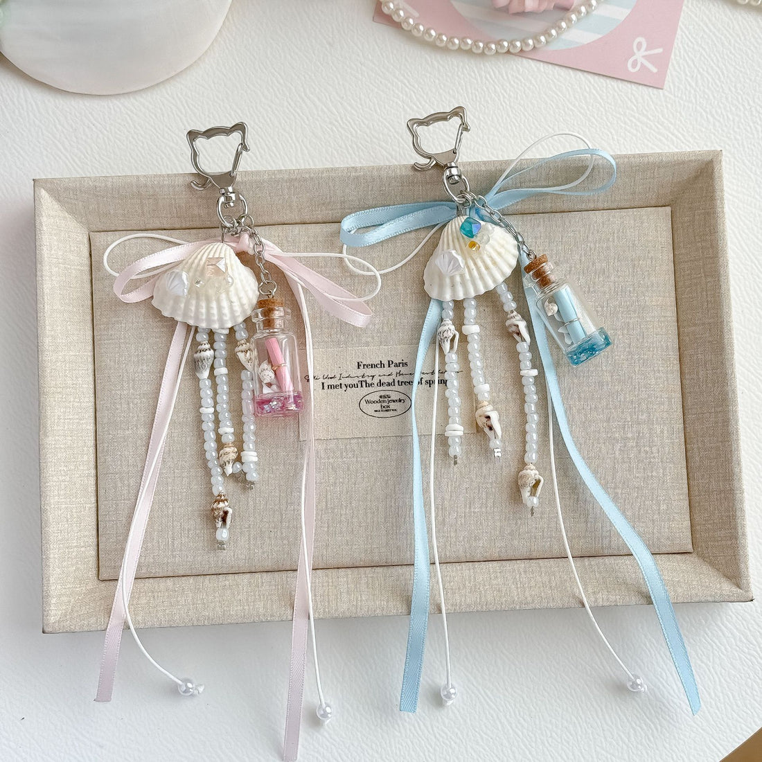 Bottle Shell Pendant Keychain - DippedShop Wholesale - #6979