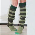 Trendy Striped Knit Leg Warmers Thigh High Socks 6W8FSO817