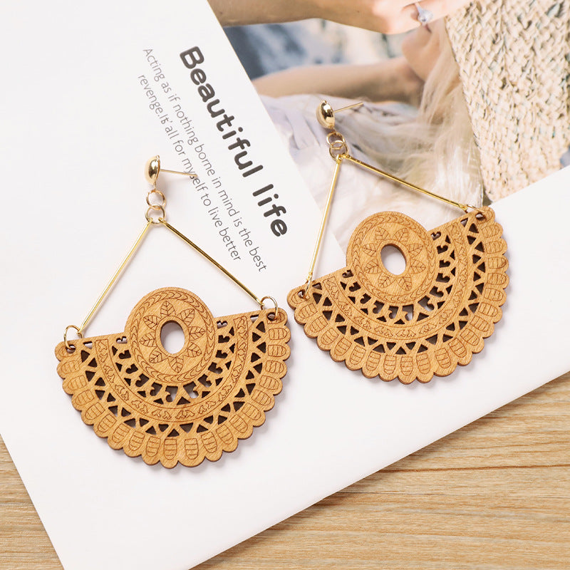 Wooden Butterfly Dangle Earrings - DippedShop Wholesale - #7331