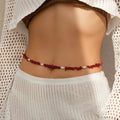 Boho-Style Irregular Stones Pearl Waist Belt 8ZA6JBC63L