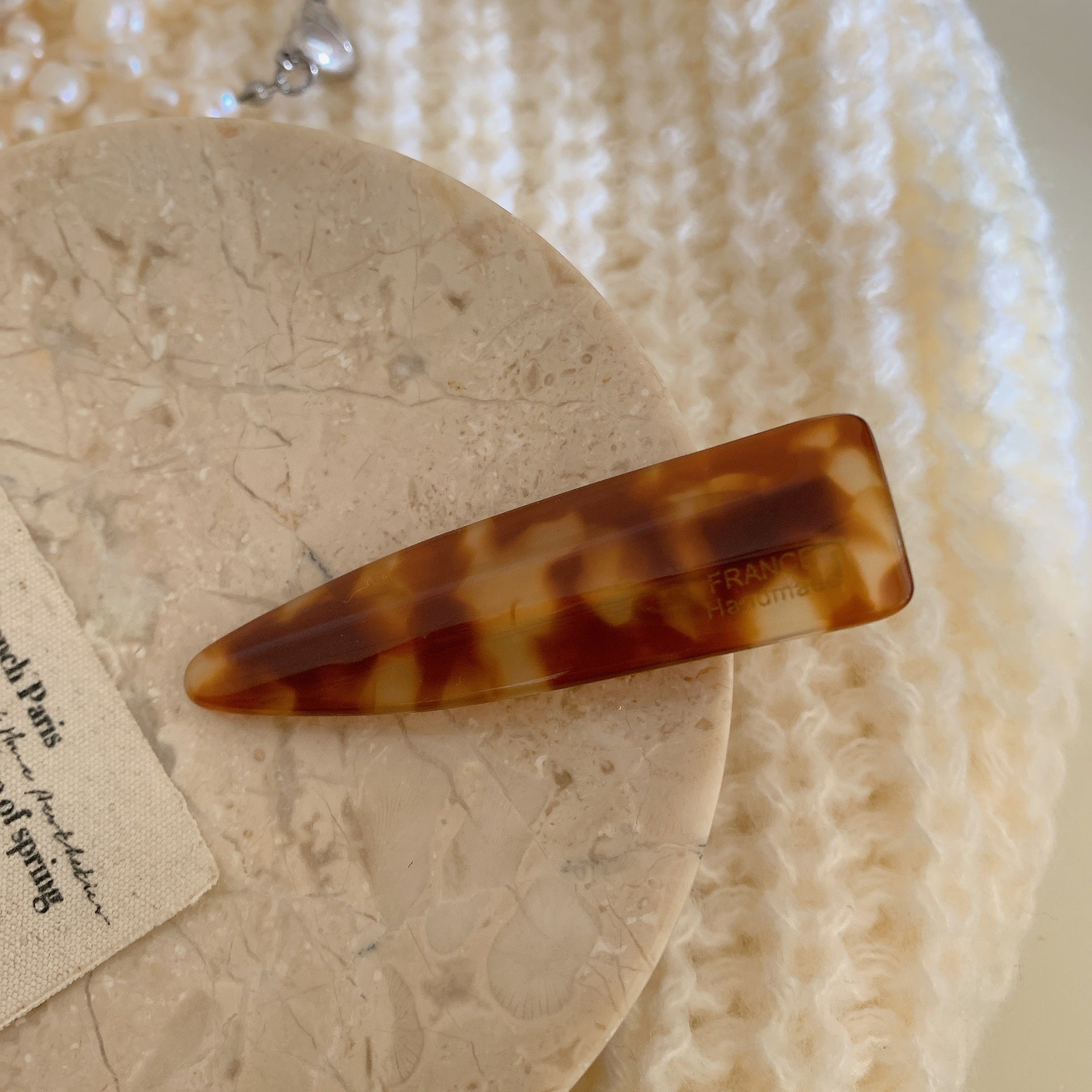 Retro Amber Acetate Duckbill Hair Clips 6W6HCP1243