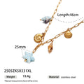 Gold Plated Shell Necklace - DippedShop Wholesale - #5555