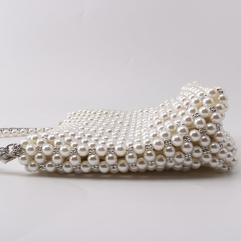 Elegant Pearl Beaded Crossbody Bag - DippedShop Wholesale - #5059