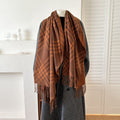 Vintage Plaid Cashmere-Feel Shawl Wrap Scarf 6W6NSC90
