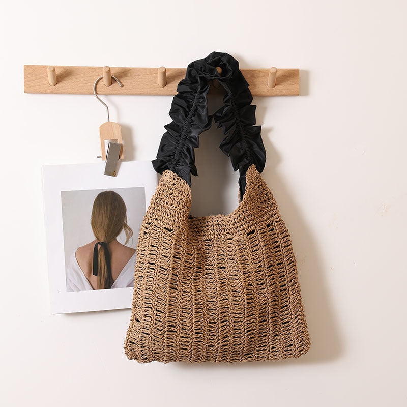 Ruffled Handle Shoulder Bag - DippedShop Wholesale - #7299