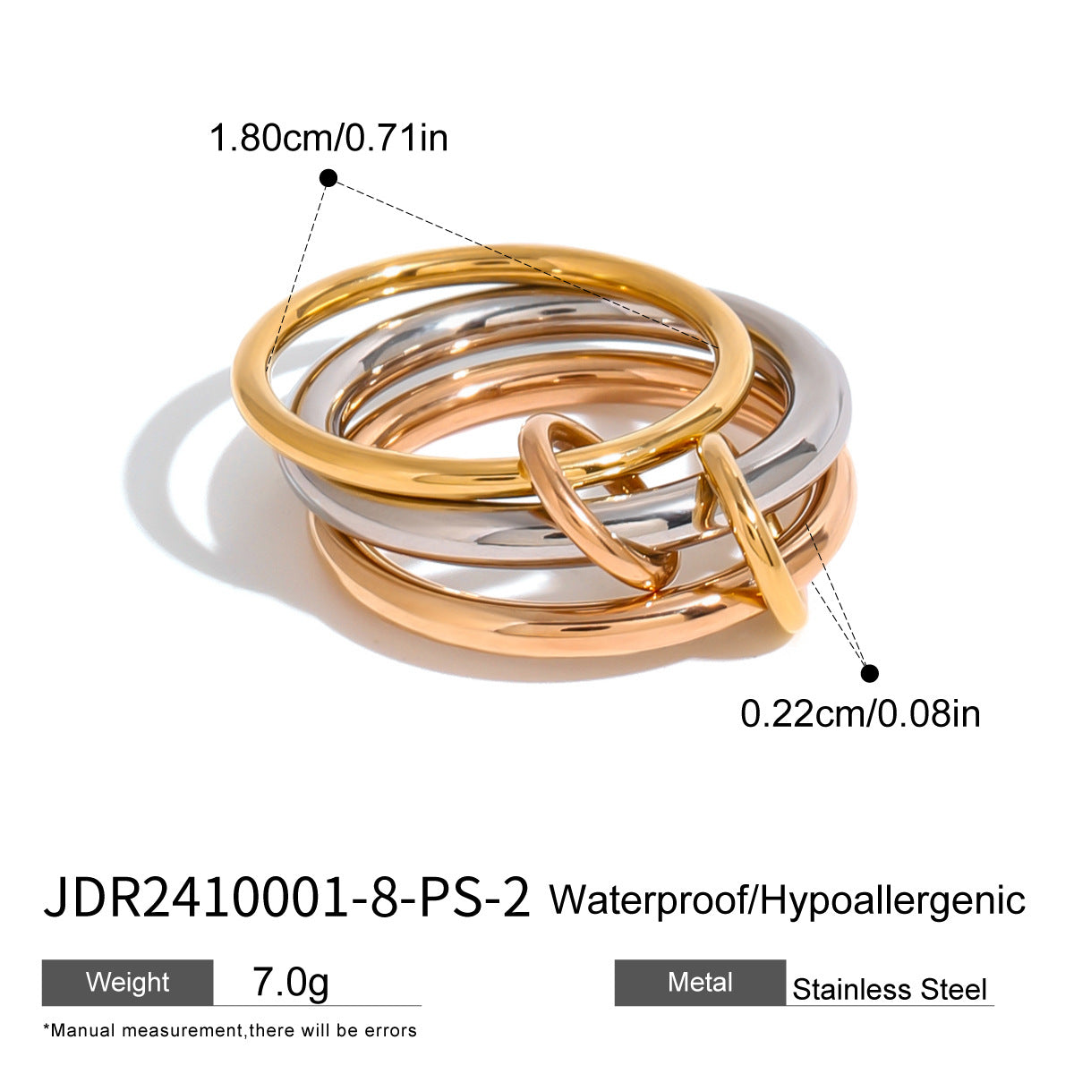 Multi-Layer Stackable Ring - DippedShop Wholesale - #4787