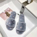 Plush Cherry Embroidered Slippers - DippedShop Wholesale - #8723