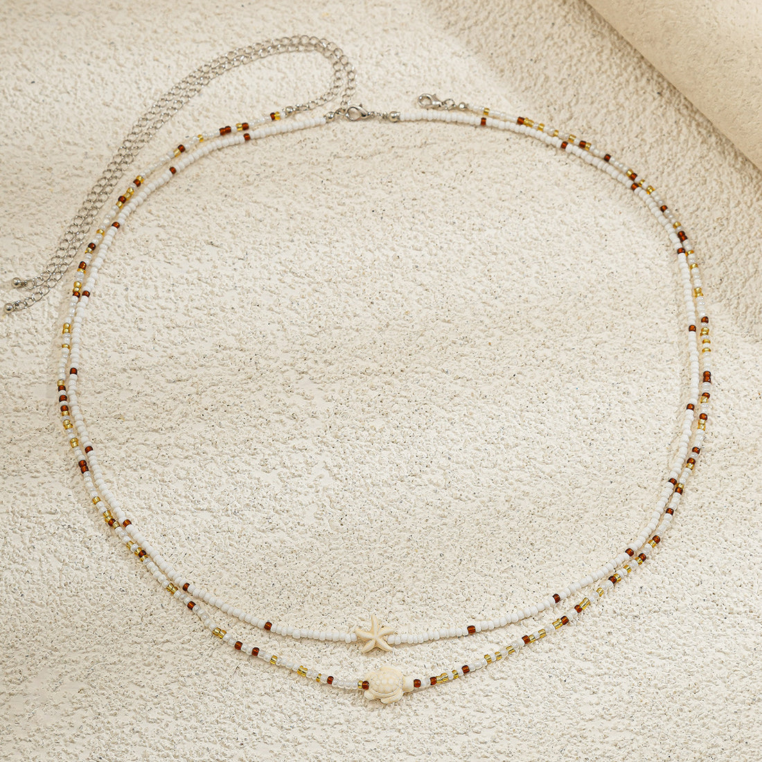 Double Layered Starfish Beaded Waist Chain DP25D742