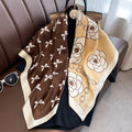 Vintage Bow Knot Floral Print Twill Shawl Scarf MK2BW6W6NSI10
