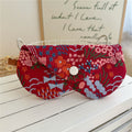 Stylish Floral Embroidery Envelope Style Sunglasses Case MK2BLC6S13HSY75