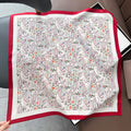 Paisley Print Luxury Mulberry Silk Square Scarf MK2BW6W6NSI04