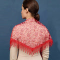 Solid Color Floral Lace Triangle Veil Head Scarf MK2BK6W6HHS23