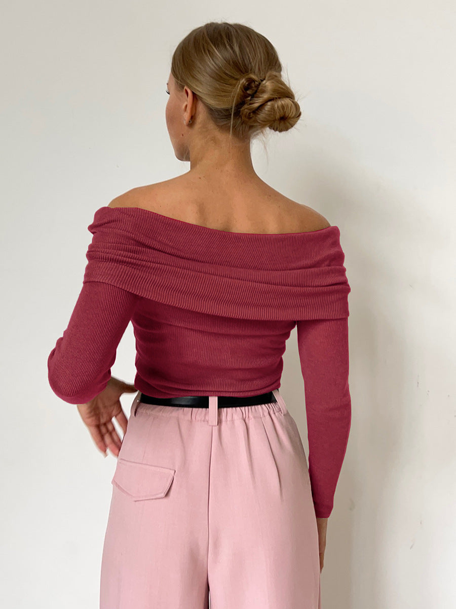 Off Shoulder Knit Top - DippedShop Wholesale - #4579
