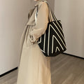 Casual Wave Striped Color Block Shoulder Bag 6W10BBG1764