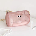Cylindrical Mesh Solid Color Hollow Shoulder Bag 8CW6BBG470L