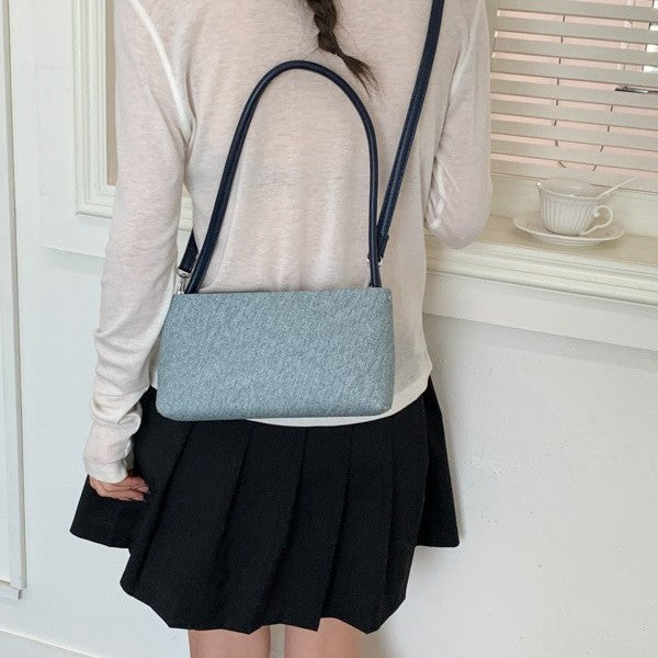 Simple Solid Color PU Underarm Bag 6W10BBG1369