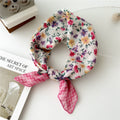 Sweet Butterfly Print Solid Color Silk Scarf 6W6NSI263