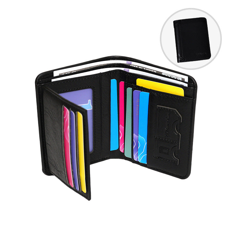 Minimalist Solid Color Multi Slot Card Holder Wallet 6S10BWB86