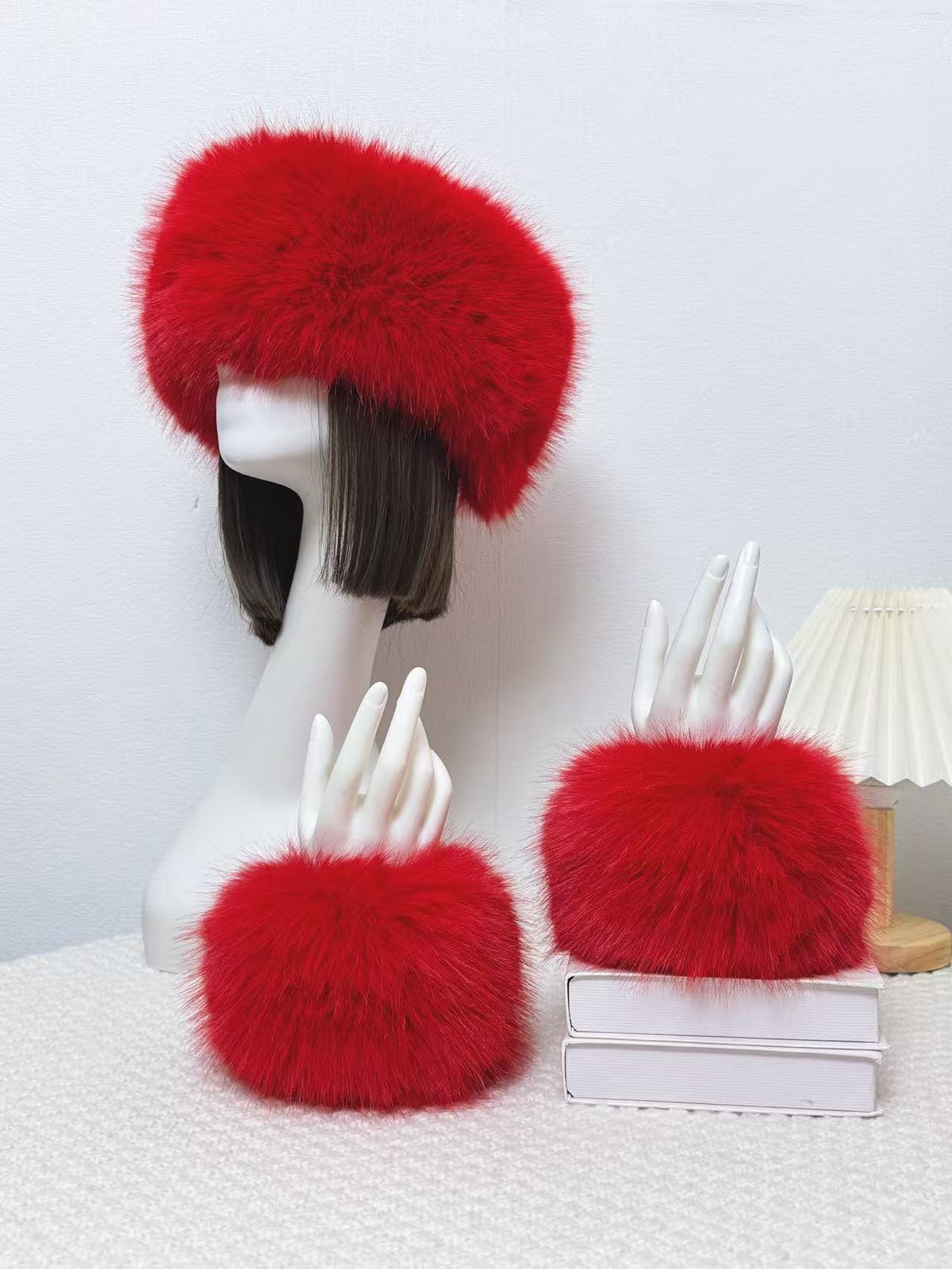 Faux Fur Headband Wrist Cuffs - DippedShop Wholesale - #9203