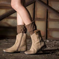 Diamond Crochet Short Cable Knit Boot Cuffs 6W8FSO882