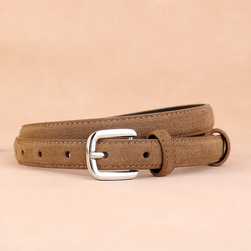 Fashion Suede Solid Color Adjustable Waist Belt 6W6JBT151