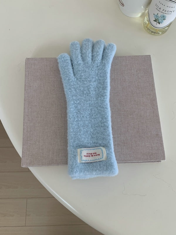 Fuzzy Plush Long Gloves - DippedShop Wholesale - #9923