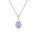 Elegant Silver Plated Rhinestones Pendant Choker Necklace 6W6JNC683
