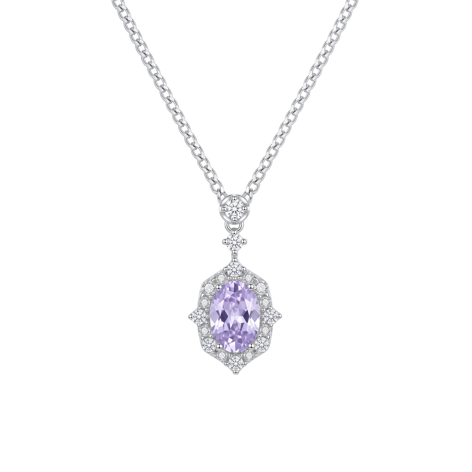 Elegant Silver Plated Rhinestones Pendant Choker Necklace 6W6JNC683