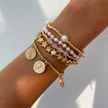 Fashion Multi-Layer Star Beaded Chain Bracelet 6W6JBR474